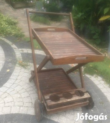 Fa tálaló kocsi, zsúrkocsi