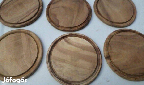 Fa tálca kínáló fatál 6 db egyben