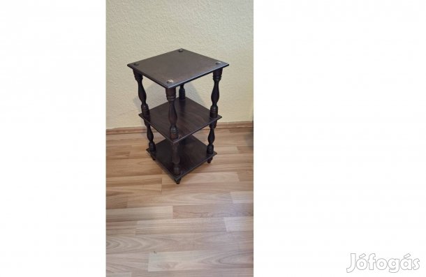 Fa telefonasztal, virágállvány, lerakó asztal 3 szintes