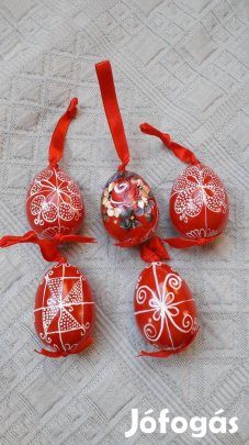 Fa tojások - kézi festés - 5 db különböző minta