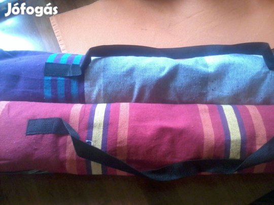 Fa üggő ágy merevítéssel," canvas"pamutos, Új, Kb 200x80 cm fekvőfelül