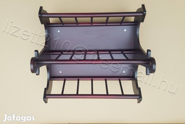 Fa újságtartó horgony minta új barna