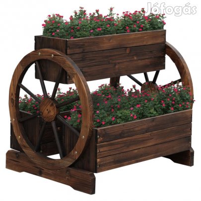 Fa virágcserép, barna, SABA