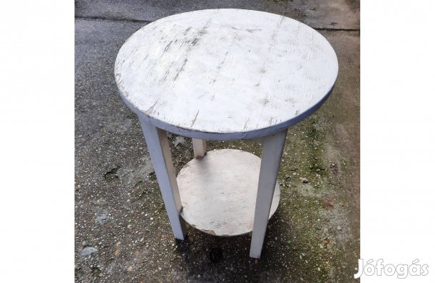 Fa virágtartó asztal