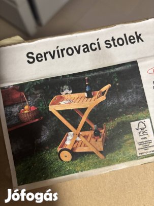 Fa zsúrkocsi, Új, dobozban