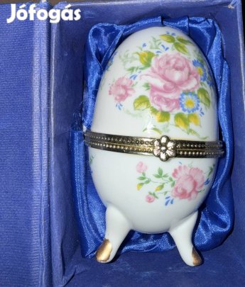 Faberge jellegű porcelán tojás 13 cm