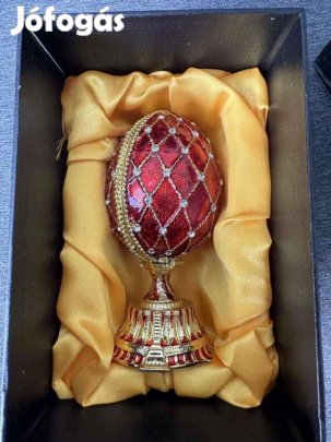 Faberge stílusú tojás ékszertartó