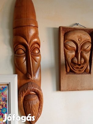 Fából faragott dekoratív maszk 28000ft óbuda