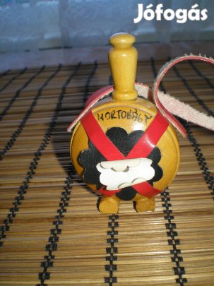 Fából készült apró kulacs régi darab Hortobágy