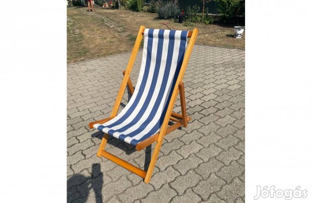 Fából készült nyugány napozószék összecsukható állítható 135*57cm