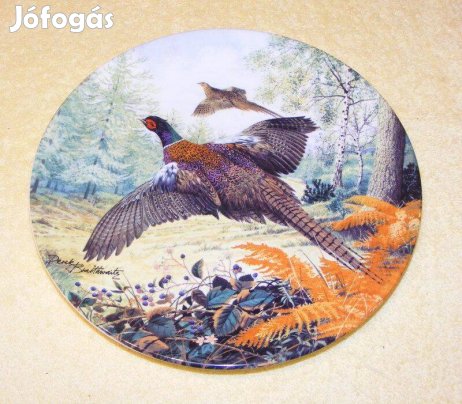 Fácános porcelán tányér