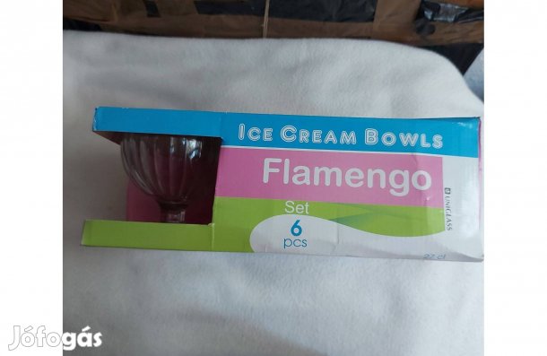 Fagylaltkehely készlet, teljesen új, dobozában eladó (6 darabos)