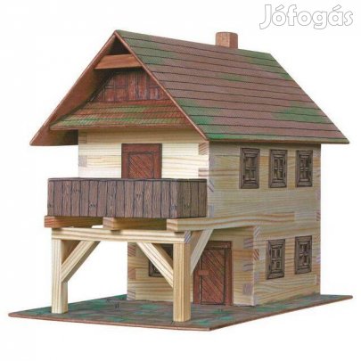Faház Építő Faépítő Fa Építőjáték : Erkélyes Ház (_)