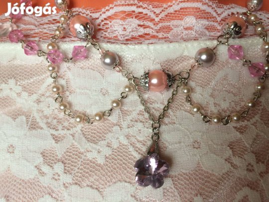 Fairy Garden rózsaszín pink nyakék+ karlánc