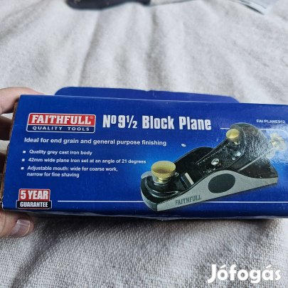 Faithfull No.9 1/2 1/2 blokk gyalu új dobozos