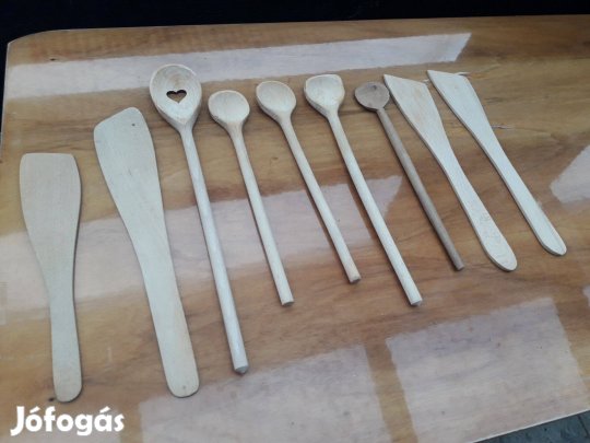 Fakanál, vegyes fakanalak, 9 db