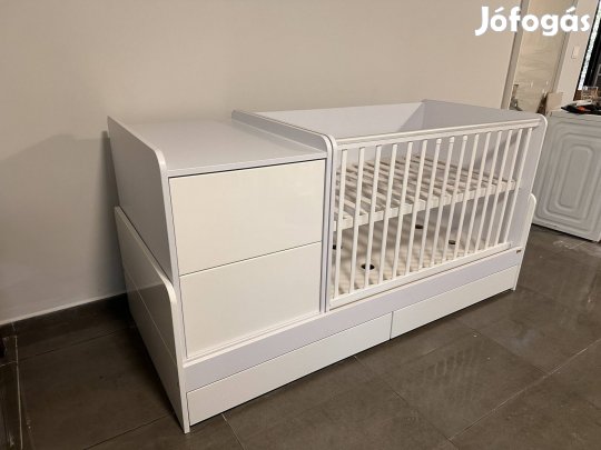 Faktum Alda jégfehér kombi pelenkázós babágy/ifjúsági ágy