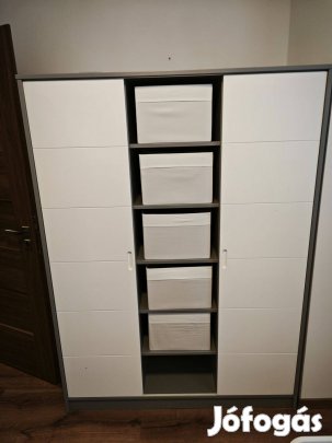 Faktum Alda selyemszürke gyerekbútor (kombiágy, komód, szekrény)