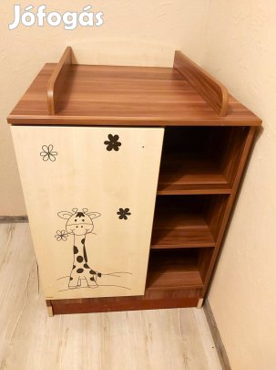 Faktum Makaó barna zsiráfos pelenkázókomód / pelenkázó+komód megkímélt