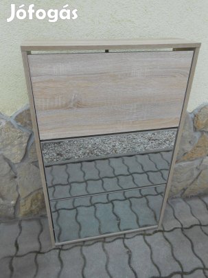 Falhoz rögzíthető,alul tükrös, modern cipősszekrény