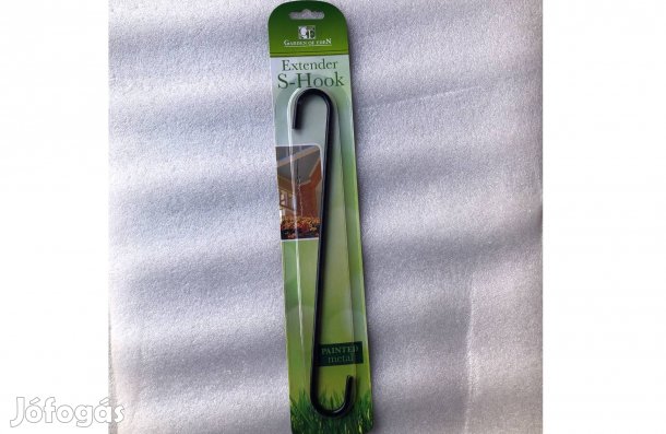 Fali Fém konzol virágcserép / kaspó akasztó - fekete 30 x 4,5 cm