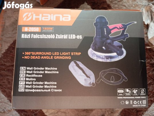 Fali csiszoló gép nagy porzsakkal 