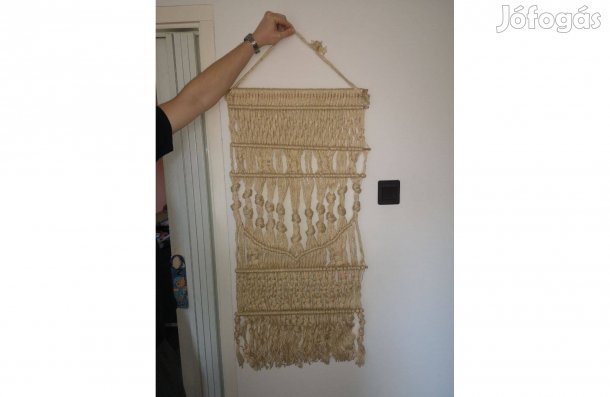 Fali dísz akasztós, nyaralóba hétvégi házba, makramé