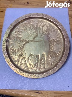 Fali dísz réztálca