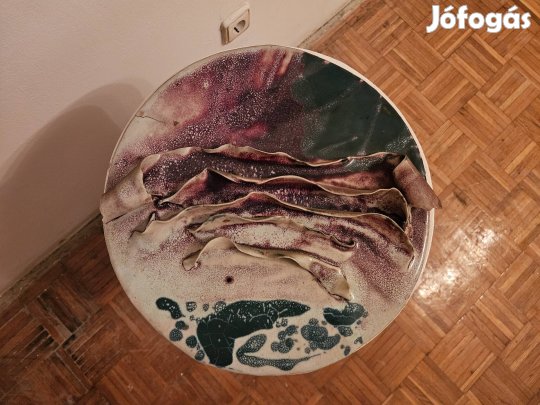 Fali dísz tányér, absztrakt mintával