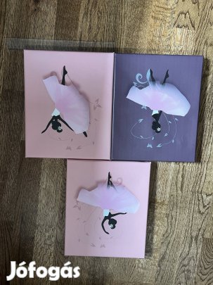 Fali kép 3 db balerinás