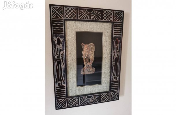 Fali kép elefántos, 34,5x48 cm