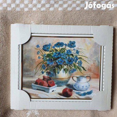 Fali kép fehér-arany színű keretben (Új)