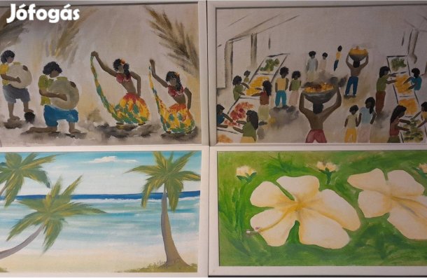 Fali képek, festmények 67 x 47 cm-es kerettel