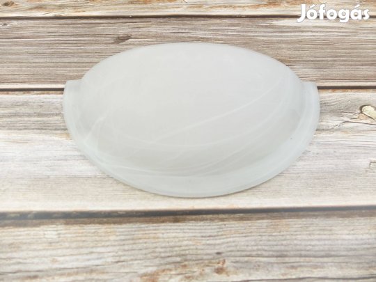 Fali lámpa fehér tejüveg félkör alakú búra 2db