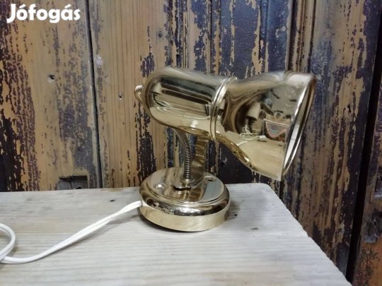 Fali olvasó lámpa, aranyozott színű lámpa a 80-as évekbő