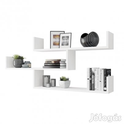 Fali polc 119x18x55cm fehér FUR1962-3