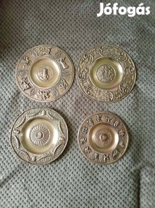 Fali réz-bronz tányérok