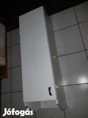 Fali szekrény fehér 30x103cm magas