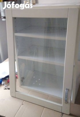 Fali szekrény műhelybe 70x50x30 üveges ajtóval fehér IKEA