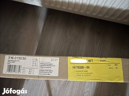 Fali szekrény új, bontatlan
