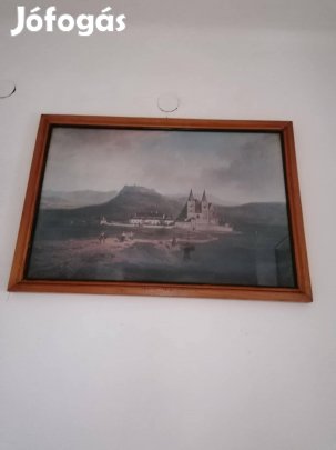 Falikép ekorációs tájkép bekeretezve