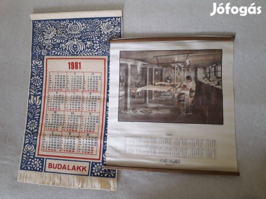 Falinaptárak, 1 db filc, 1 db selyem