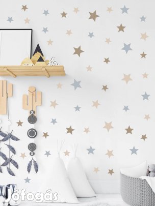Falmatrica gyerekszobába - Színes csillagok