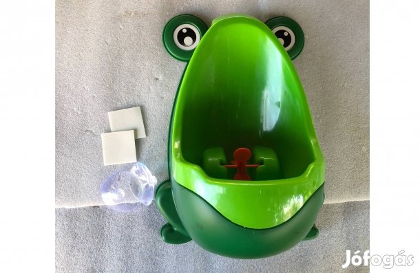 Falra szerelhető Mókás gyerek bili / piszoár - zöld béka