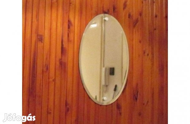 Falra szerelhető ovális belga tükör keret nélkül * Méret: 60x39x0,5 cm