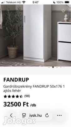 Fandrup Jysk szekrény