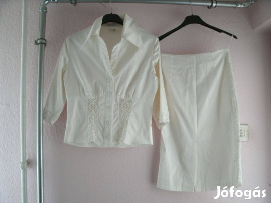 Fany Lux 38-as fehér Új 2 részes együttes, kosztüm.Egyedi