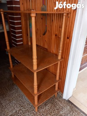 Faragott régi igen nagy méretű fa polc rendszer hibátlan