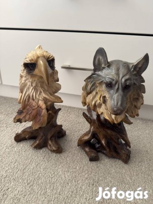 Farkas és Sas szobor rezinből