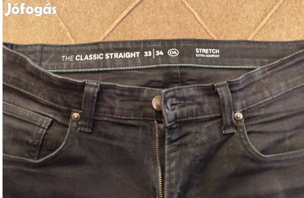 Farmer férfi fekete 33/34 classic straight stretch extra comfort C&A